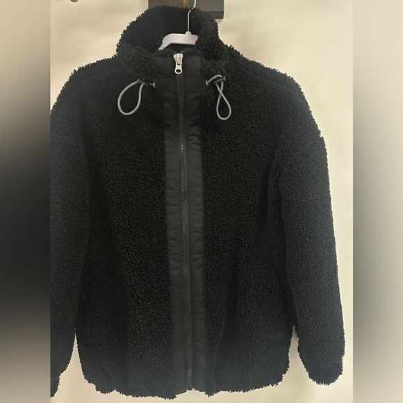 GAP FIT TEDDY JACKET WORN 2X BLACK XS - Picture 2 of 6